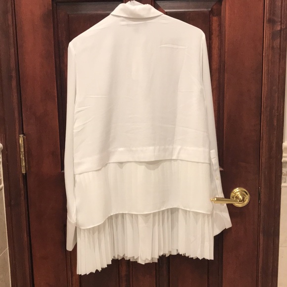 Banana Republic White Pleated Blouse - Picture 4 of 7